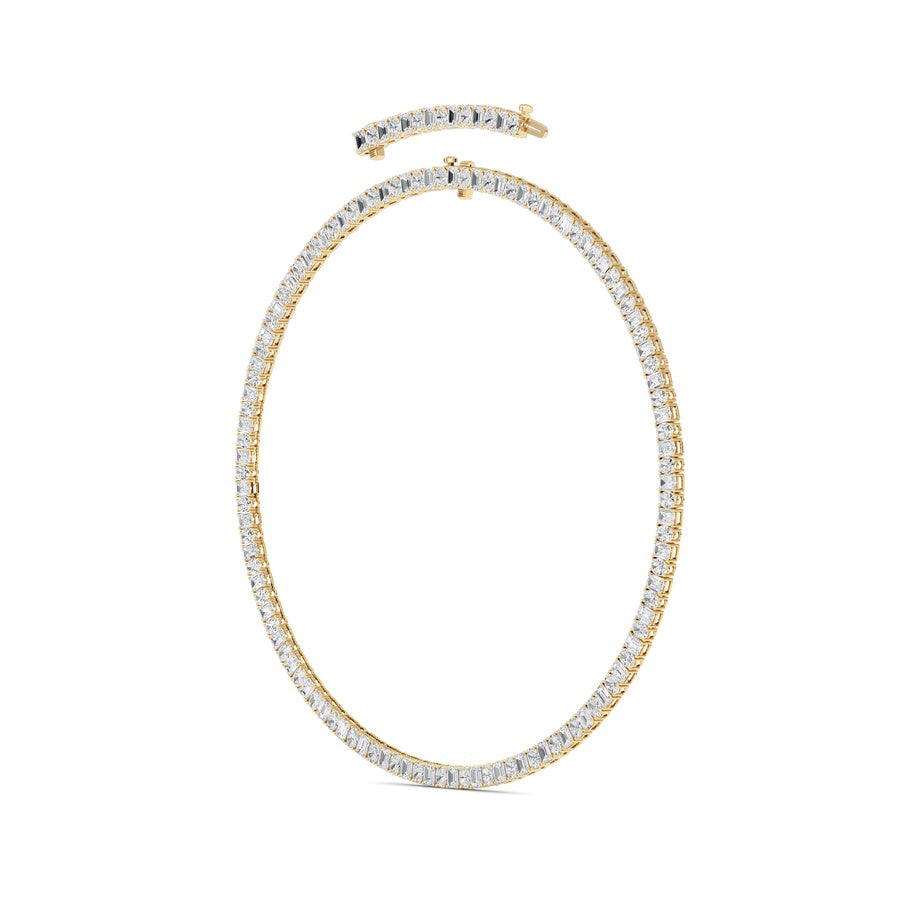 33CTW Emerald Lab Grown Diamond (F/VS ) Necklace in 14K Gold
