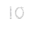 4CTW Emerald Shaped Lab Grown Diamond (F/VS) Earring in 14K White Gold
