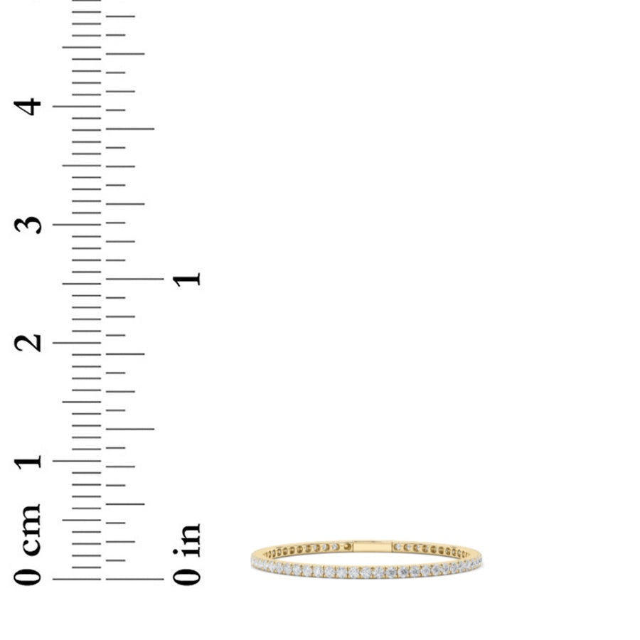 5.5CTW Round Shaped Lab Grown Diamond (GVS)  Bracelet in 14K Gold