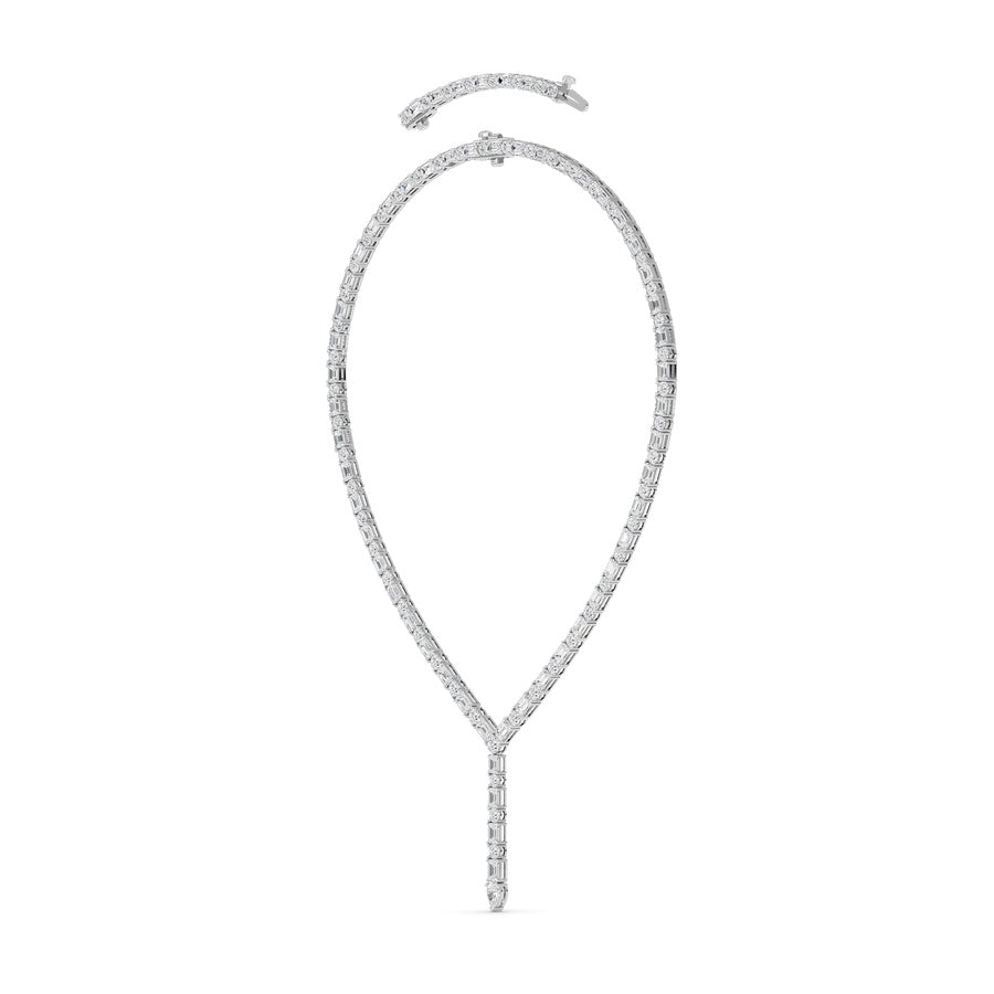 28Cttw Mix Shaped Lab Grown Diamond Necklace in 14K Gold (F/VS)