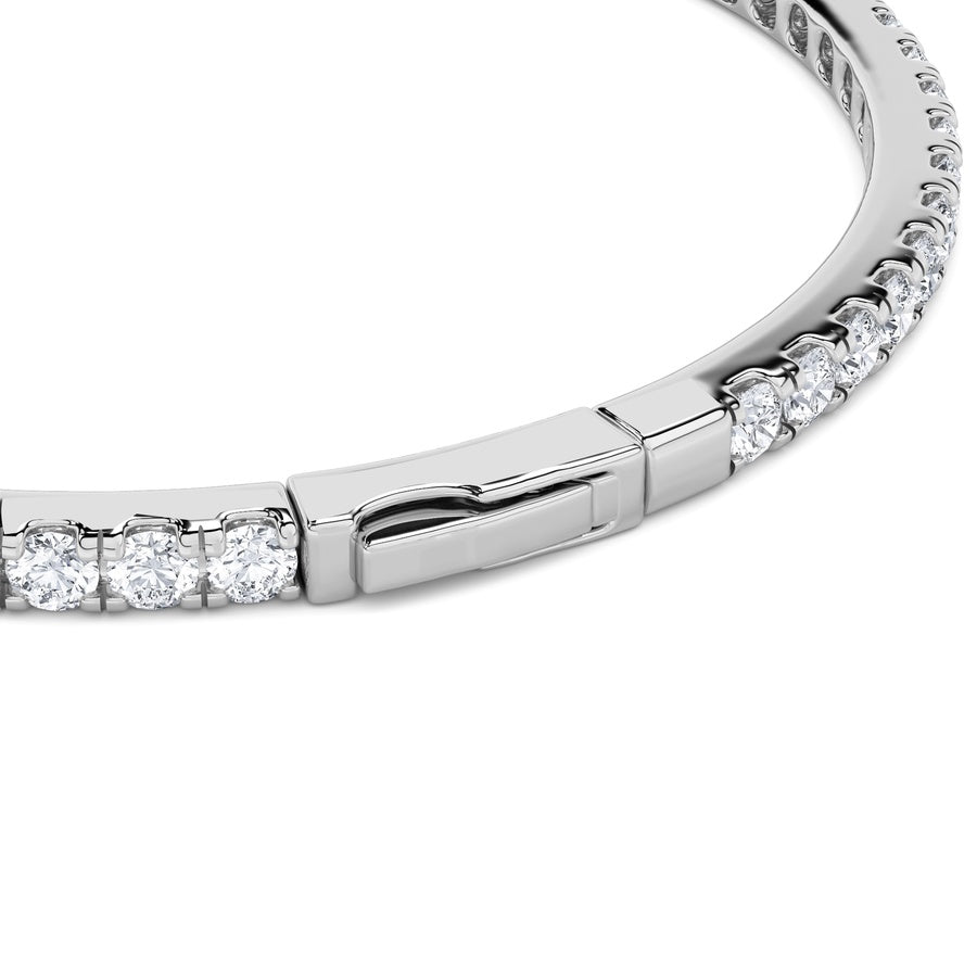 5.5CTW Round Shaped Lab Grown Diamond (GVS)  Bracelet in 14K Gold