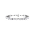 13CTW Emerald Shaped Lab Grown Diamond (F/VS) Classic Line Bracelet in 14K Gold
