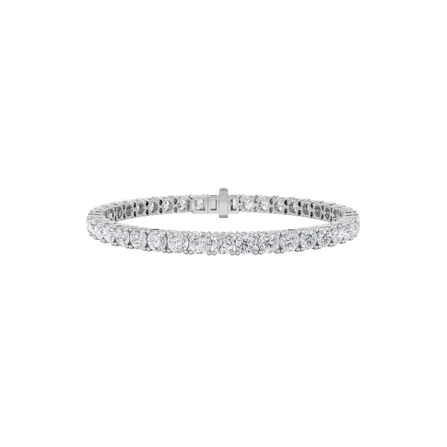 13CTW Round Shaped Lab Grown Diamond (F/VS) Classic Tennis Bracelet in 14K Gold