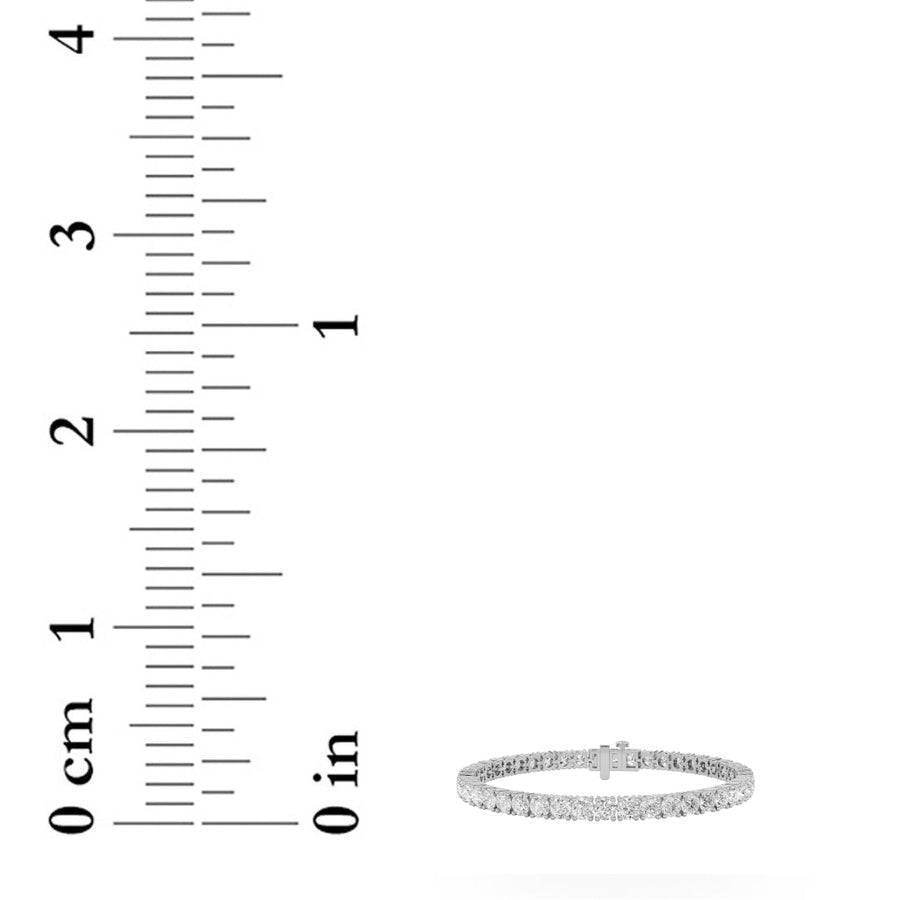 13CTW Round Shaped Lab Grown Diamond (F/VS) Classic Tennis Bracelet in 14K Gold