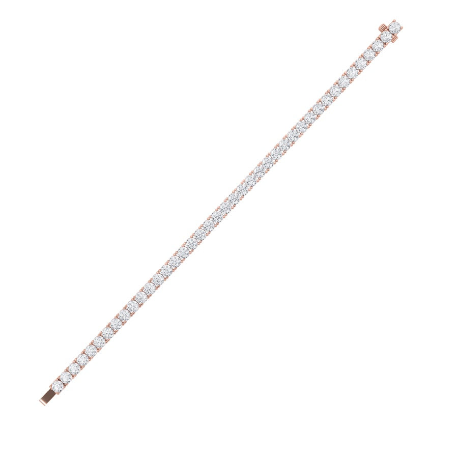 9.75CTW Round Shaped Lab Grown Diamond (F/VS) Classic Tennis Bracelet in 14K Gold