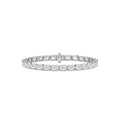12CTW Emerald Shaped Lab Grown Diamond (F/VS) Tennis Bracelet in 14K Gold