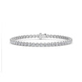 3CTW Round Shaped Lab Grown Diamond (F/VS) Tennis Bracelet in 14K Gold