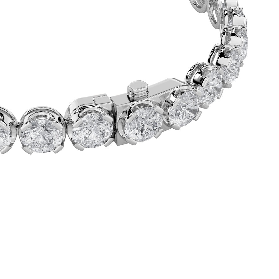 3CTW Round Shaped Lab Grown Diamond (F/VS) Tennis Bracelet in 14K Gold