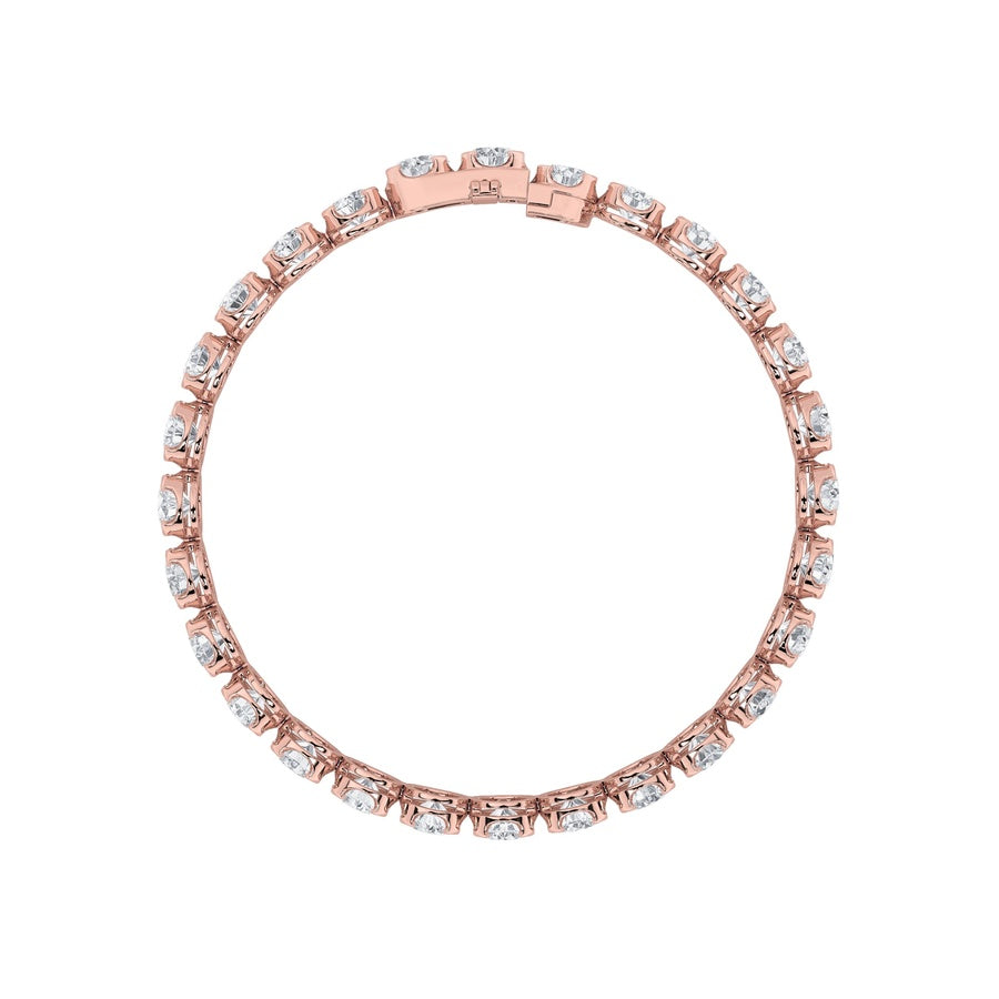 3CTW Round Shaped Lab Grown Diamond (F/VS) Tennis Bracelet in 14K Gold