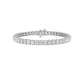 10CTW Oval Shaped Lab Grown Diamond (F/VS) East West Line Bracelet in 14K Gold
