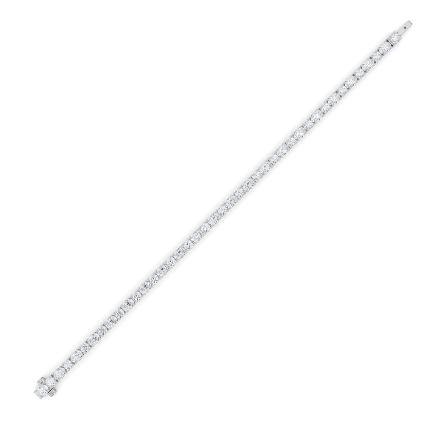 7CTW Oval Shaped Lab Grown Diamond (F/VS) East West Bracelet in 14K Gold