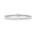 10CTW Oval Shaped Lab Grown Diamond (F/VS) East West Station Bracelet in 14K Gold