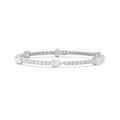 6CTW Pear Shaped Lab Grown Diamond (F/VS) East West Station Bracelet in 14K Gold
