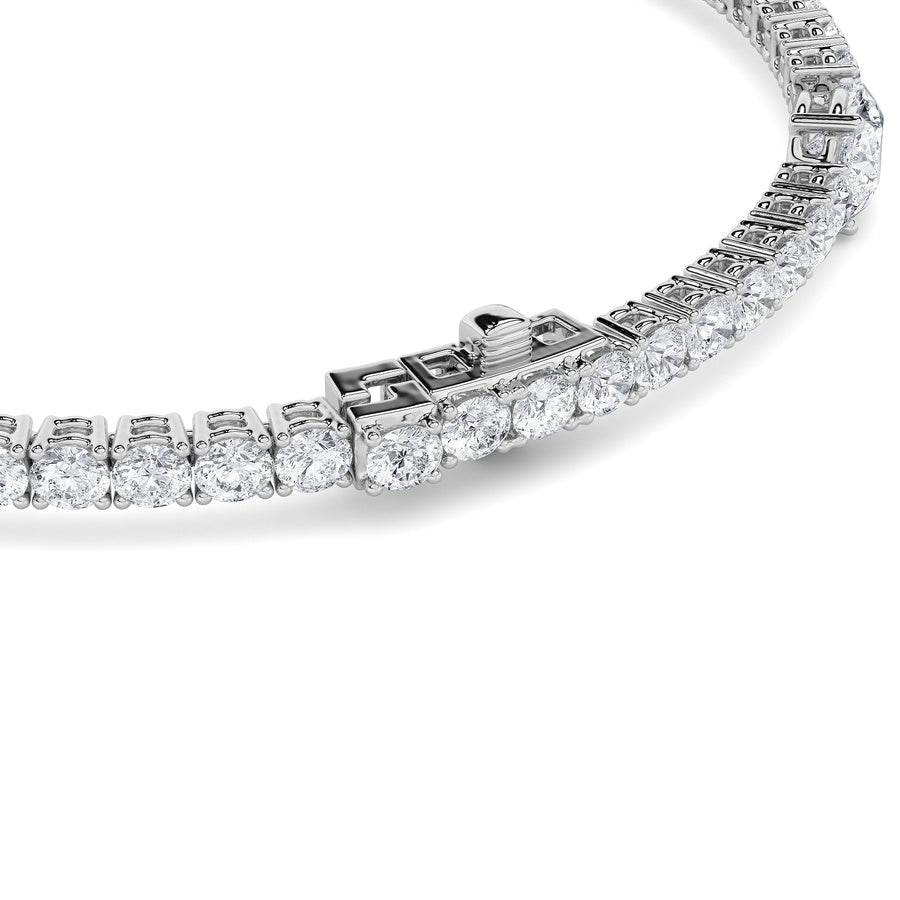 6CTW Pear Shaped Lab Grown Diamond (F/VS) East West Station Bracelet in 14K Gold