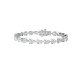 10CTW Pear Shaped Lab Grown Diamond (F/VS) Fancy Line Bracelet in 14K Gold