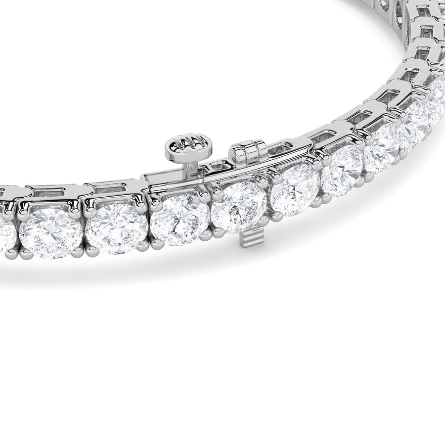 10.25CTW Round Shaped Lab Grown Diamond (F/VS) Bracelet in 14K Gold