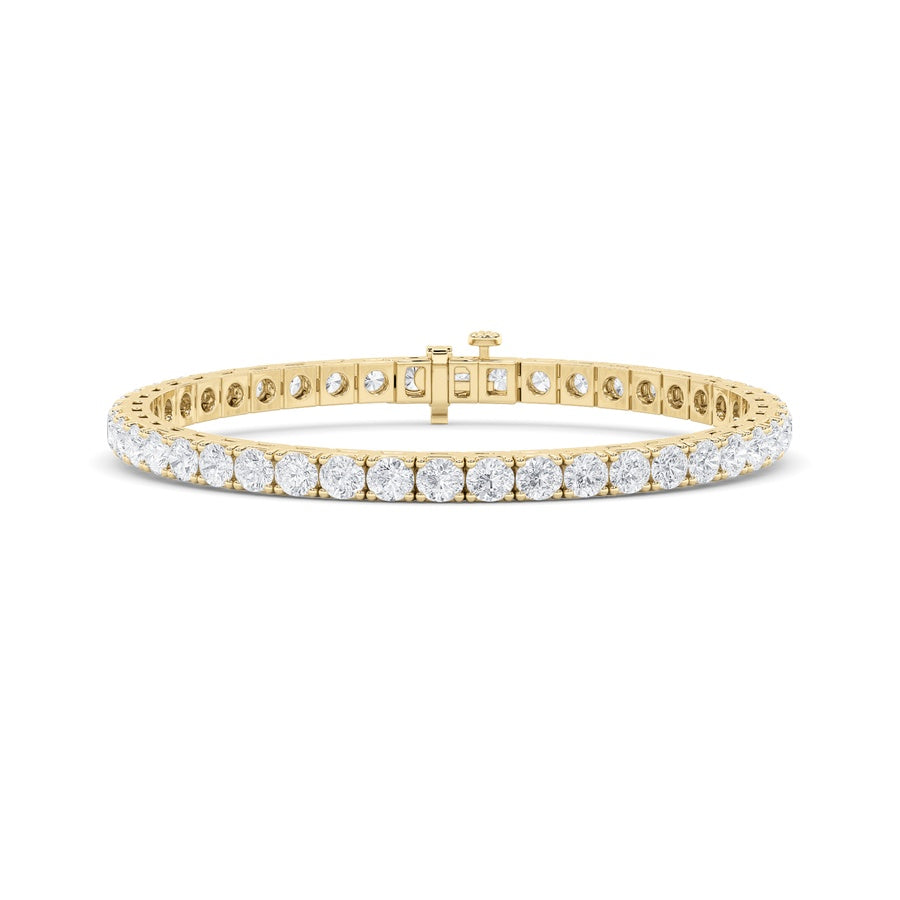 10.25CTW Round Shaped Lab Grown Diamond (F/VS) Bracelet in 14K Gold