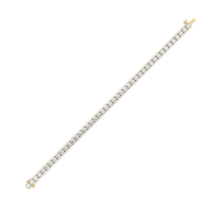 10.25Cttw Round Shaped Lab Grown Diamond (F/VS) Bracelet in 14K Gold