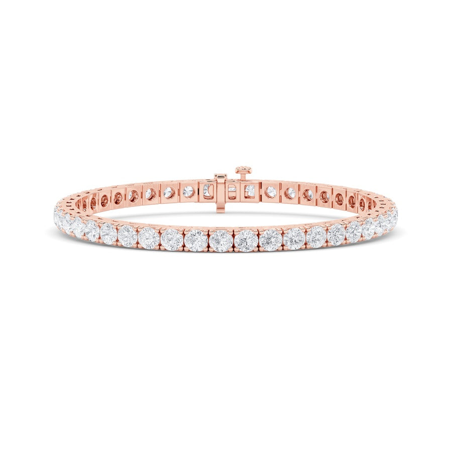 10.25CTW Round Shaped Lab Grown Diamond (F/VS) Bracelet in 14K Gold