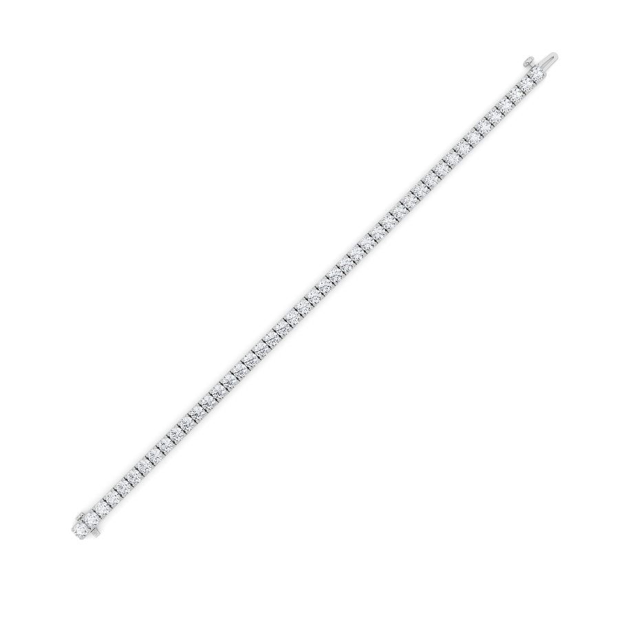 8CTW Round Shaped Lab Grown Diamond (F/VS) Bracelet in 14K Gold