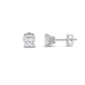 2CTW Princess Shaped Lab Grown Diamond (F/VS) Tulip Head Stud Earrings in 14K Gold
