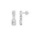 3CTW Radiant Shaped Lab Grown Diamond (F/VS) Dangle Earrings in 14K Gold