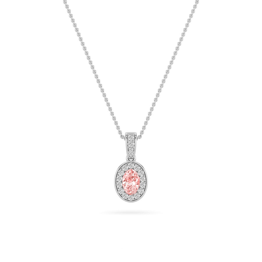 1.3CTW Oval Shaped Lab Grown Diamond (F/VS)  Pendant in 14K Gold