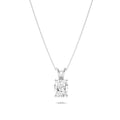 1CTW Elongated Cushion Shaped Lab Grown Diamond (F/VS) Split Bale Solitaire Pendant in 14K Gold