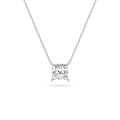 1CTW Princess Shaped Lab Grown Diamond (F/VS) Solitaire Necklace in 14K Gold
