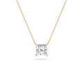 2CTW Princess Shaped Lab Grown Diamond (F/VS) Solitaire Necklace in 14K Gold