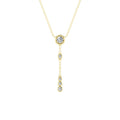 0.4CTW Round Shaped Lab Grown Diamond (G/VS) Necklace in 14K Yellow Gold Over Silver