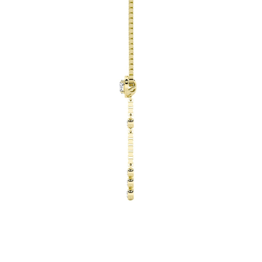 0.4CTW Round Shaped Lab Grown Diamond (G/VS) Necklace in 14K Yellow Gold Over Silver