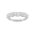 2CTW Oval Shaped Lab Grown Diamond (F/VVS) Five Stone Band Ring in 14K Gold