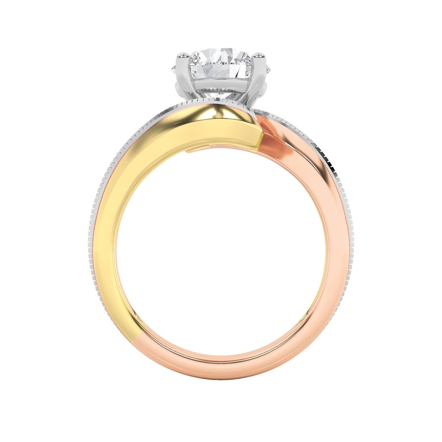 2CTW Round Shaped Lab Grown Diamond (F/VS) Solitaire Engagement Ring in 14K Gold