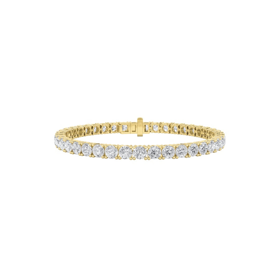 14CTW Round Shaped Lab Grown Diamond (F/VS) Bracelet in 14K White Gold