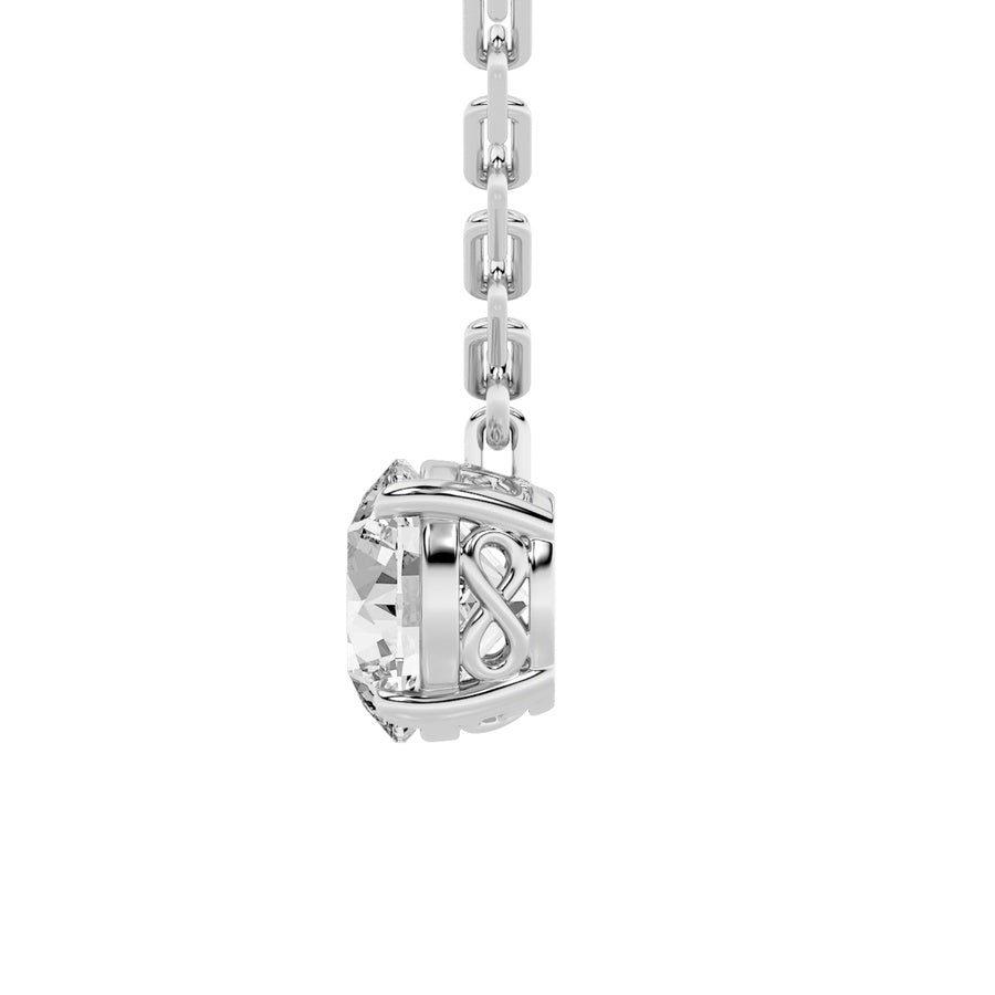 2CTW Round Shaped Lab Grown Diamond (F/VS) Strata Chic Collection Necklace in 14K Gold