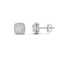 2CTW Round Shaped Lab Grown Diamond (F/VS) Halo Stud Earrings in 14K Gold