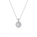 1.25CTW Round Shaped Lab Grown Diamond (F/VS) Halo Pendant in 14K Gold