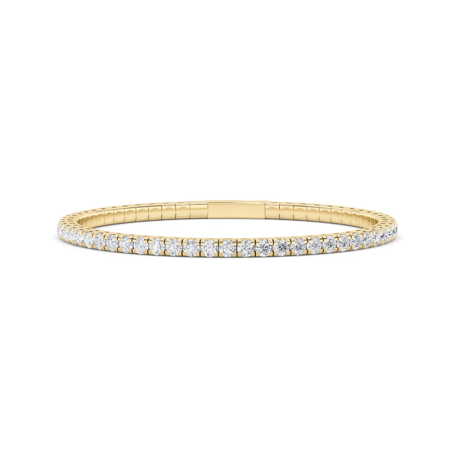 5.5CTW Round Shaped Lab Grown Diamond (GVS)  Bracelet in 14K Gold