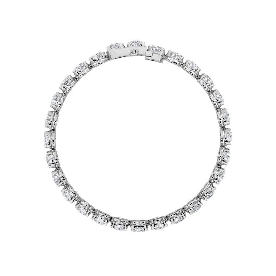 15CTW Round Shaped Lab Grown Diamond (F/VS) Bracelet in 14K Gold