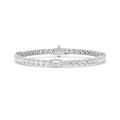 10CTW Emerald Shaped Lab Grown Diamond (F/VS) East West Station Bracelet in 14K Gold