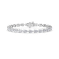 8.5CTW Pear Shaped Lab Grown Diamond (F/VS) Fancy Line Bracelet in 14K Gold