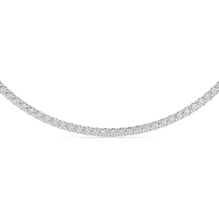 41CTW Round Shaped Lab Grown Diamond (F/VS)  Necklace in 14K Gold