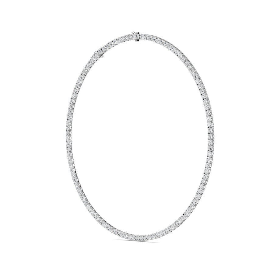 41CTW Round Shaped Lab Grown Diamond (F/VS)  Necklace in 14K Gold