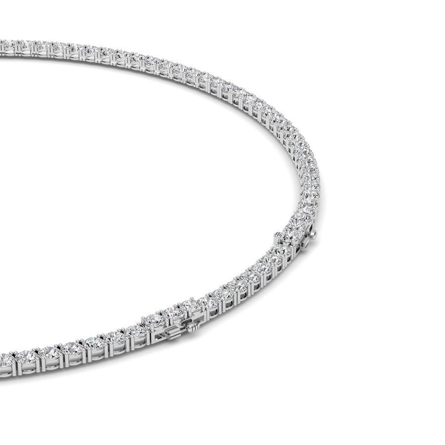 41CTW Round Shaped Lab Grown Diamond (F/VS)  Necklace in 14K Gold