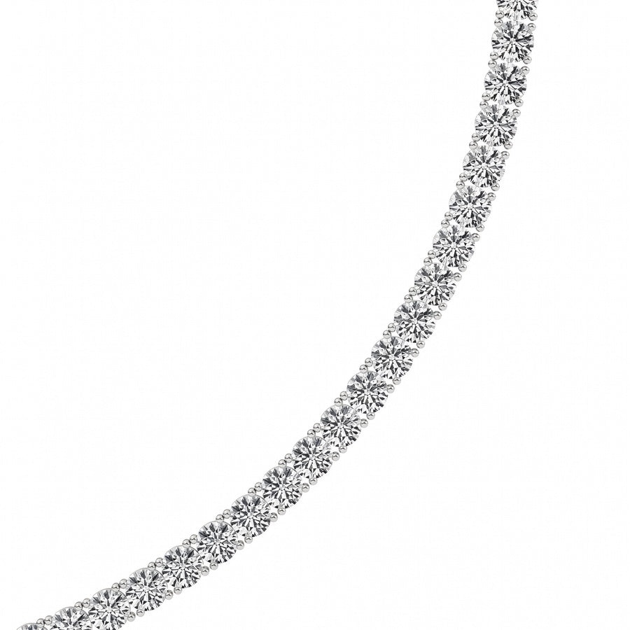 41CTW Round Shaped Lab Grown Diamond (F/VS)  Necklace in 14K Gold
