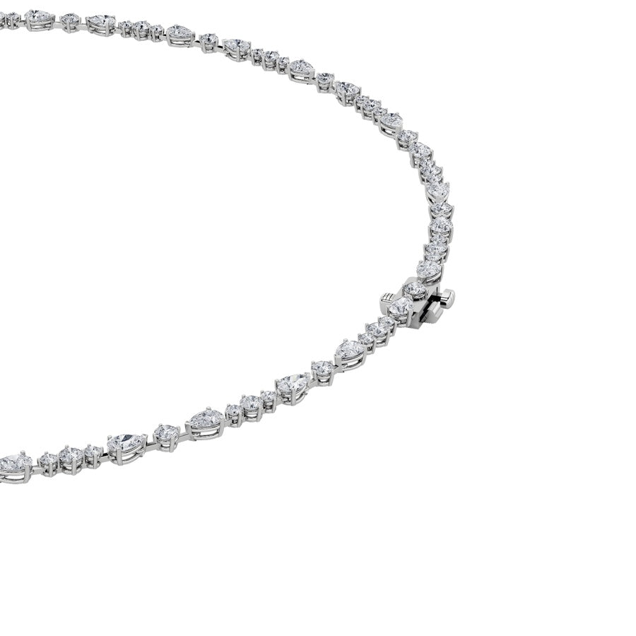 12CTW Pear Shaped Lab Grown Diamond (F/VS) Fashion Necklace in 14K Gold