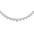 65CTW Heart Shaped Lab Grown Diamond (F/VS ) Tennis Necklace in 14K Gold
