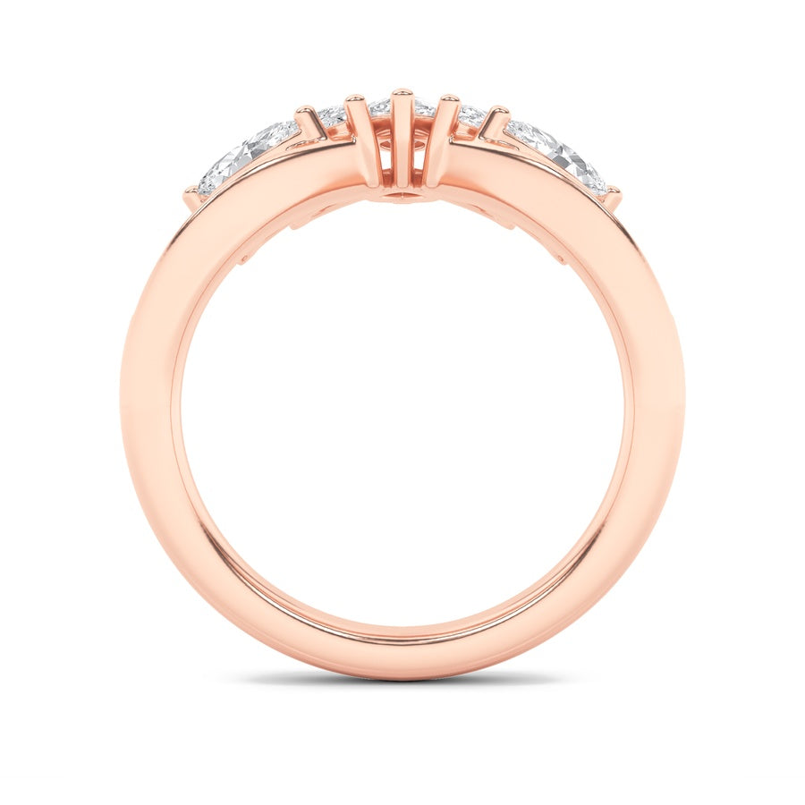 1.5CTW Marquise Shaped Lab Grown Diamond (F/VVS) Fancy Contour Ring in 14K Gold