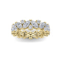 3CTW Marquise Shaped Lab Grown Diamond (F/VVS) Eternity Band Ring in 14K Gold
